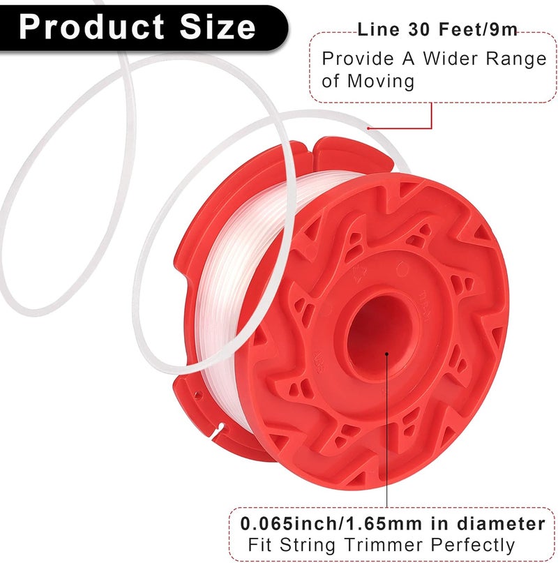 Dilsuaco CMZST0653 14pcs String Trimmer Spool Line(0.065",30Ft) with Cap Head, Compatible with Craftsman CMCST900,CMESTA900,CMESTE920,CMZST98020,CMCST915,CMEST913,CMZST120SC (CMZST0653-14pcs) - Image 2